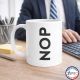 Mug Nop – Imprimé en France Tasse Humour Décalé Café Thé Céramique, Idée Cadeau Originale Second degré Bureau Anniversaire Amis