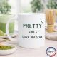 Mug Pretty Girls Love Matcha – Imprimé en France Tasse Café Thé Céramique, Idée Cadeau Originale Bureau Anniversaire Amis