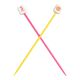 1 paire d' aiguilles à tricoter taille 3 pour enfant 18 cm de long en plastique sourire