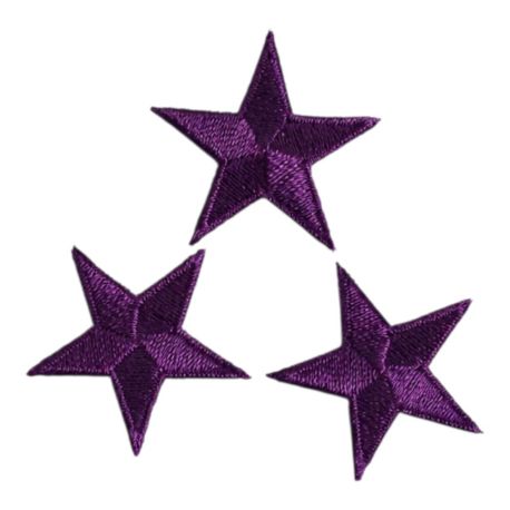 Patch Ecusson Thermocollant 3 x Etoile Coloris Violet 3 x 3 cm Idéal Customisation Vêtements et Accessoires
