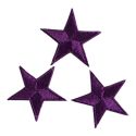 Patch Ecusson Thermocollant 3 x Etoile Coloris Violet 3 x 3 cm