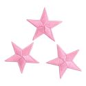 Patch Ecusson Thermocollant 3 x Etoile Coloris Rose Clair 3 x 3 cm
