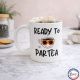 Mug Ready to Par Tea – Cadeau Fun et Original avec Tasse et Lunettes Fleur Orange pour Amis, Noël et Anniversaire