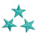 Patch Ecusson Thermocollant 3 x Etoile Coloris Turquoise 3 x 3 cm