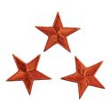 Patch Ecusson Thermocollant 3 x Etoile Coloris Rouille 3 x 3 cm