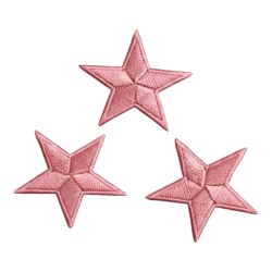Patch Ecusson Thermocollant 3 x Etoile Coloris Vieux Rose 3 x 3 cm