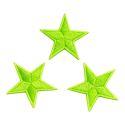 Patch Ecusson Thermocollant 3 x Etoile Coloris Fluo Vert 3 x 3 cm