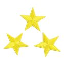 Patch Ecusson Thermocollant 3 x Etoile Coloris Fluo Jaune 3 x 3 cm