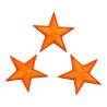 Patch Ecusson Thermocollant 3 x Etoile Coloris Fluo Orange 3 x 3 cm