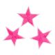Patch Ecusson Thermocollant 3 x Etoile Coloris Fluo Rose 3 x 3 cm