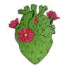 Patch Ecusson Thermocollant Coeur Cactus 7 x 9 cm