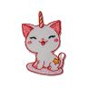 Patch Ecusson Thermocollant Chaton Licorne Sourire 3 x 3,50 cm