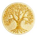 Patch Ecusson Thermocollant Arbre de vie Coloris Doré 5,50 x 5,50 cm