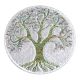 Patch Ecusson Thermocollant Arbre de vie Coloris Argenté 5,50 x 5,50 cm