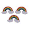 Lot de 3 - Patch Ecusson Thermocollant Arc en Ciel 3,50 x 6,50 cm