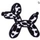 Patch Ecusson Thermocollant Chien Ballon de baudruche 5,50 x 5,50 cm Patch fun Noir et Blanc DIY