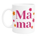 Mug Mama Fleurs Seventies – Imprimé en France Tasse Cadeau Maman Amour, Idée Cadeau Fête des Mères, Anniversaire, Noël Céramique