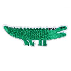 Patch Ecusson Thermocollant Crocodile 1,50 x 5,50 cm fun enfant