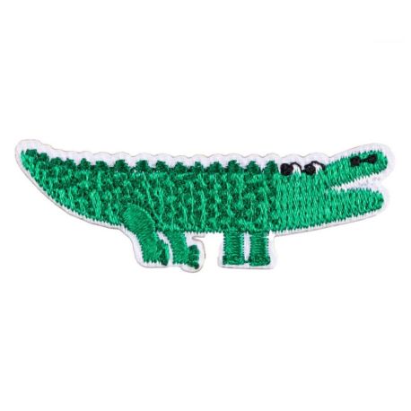Patch Ecusson Thermocollant Crocodile 1,50 x 5,50 cm fun enfant