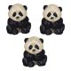 Lot de 3 - Patch Ecusson Thermocollant Panda 4,50 x 5,50 cm Mignon