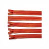 5 x Fermeture Eclair fine spirale polyester 35 cm Coloris Orange