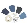 Kit Mercerie et Retouche Mètre de couture 12 patchs Jeans Ruban thermocollant 60m 50 épingles à nourrice Réglette à ourlet