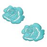 Lot de 2 - Patch Écusson Thermocollant Petite Rose Ajourée 3 x 3 cm Coloris Violet Patch brodé