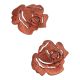 Lot de 2 - Patch Écusson Thermocollant Petite Rose Ajourée 3 x 3 cm Coloris Violet Patch brodé