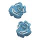 Lot de 2 - Patch Écusson Thermocollant Petite Rose Ajourée 3 x 3 cm Coloris Violet Patch brodé