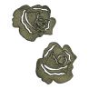 Lot de 2 - Patch Écusson Thermocollant Petite Rose Ajourée 3 x 3 cm Coloris Violet Patch brodé