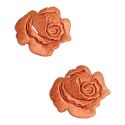 Lot de 2 - Patch Écusson Thermocollant Petite Rose Ajourée 3 x 3 cm Coloris Violet Patch brodé