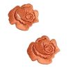 Lot de 2 - Patch Écusson Thermocollant Petite Rose Ajourée 3 x 3 cm Coloris Violet Patch brodé