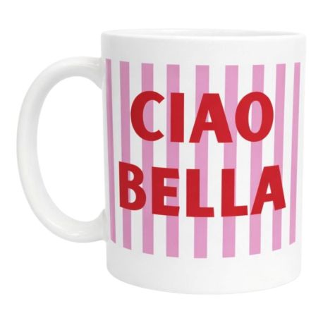 Mug Ciao Bella – Imprimé en France Tasse italienne chic été Café Thé Céramique Idée Cadeau Originale, Bureau Anniversaire Amis