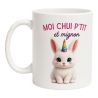 Mug Lapin Licorne – Imprimé en France Tasse Kawaï Cute Café Thé Céramique Idée Cadeau Originale, Bureau Anniversaire Amis