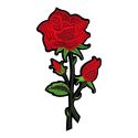 Patch Ecusson Thermocollant Rose Rouge 10 x 21 cm Grand Format