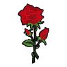 Patch Ecusson Thermocollant Rose Rouge 10 x 21 cm Grand Format
