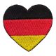 Patch Ecusson Thermocollant Coeur Drapeau Brésil 4 x 4 cm patch brodé Pays
