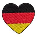 Patch Ecusson Thermocollant Coeur Drapeau Allemagne 4 x 4 cm patch brodé Pays