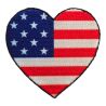 Patch Ecusson Thermocollant Coeur Drapeau USA 4 x 4 cm patch brodé Pays
