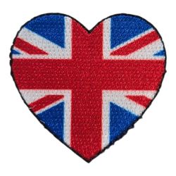 Patch Ecusson Thermocollant Coeur Drapeau Brésil 4 x 4 cm patch brodé Pays