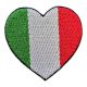 Patch Ecusson Thermocollant Coeur Drapeau Brésil 4 x 4 cm patch brodé Pays