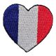 Patch Ecusson Thermocollant Coeur Drapeau Brésil 4 x 4 cm patch brodé Pays