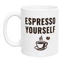 Mug Expresso Yourself – Imprimé en France Tasse Humour Café Thé Céramique Idée Cadeau Originale, Bureau Anniversaire Amis