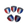 ATTENTION drapeau inversé LOT de 5 écusson thermocollant France 6,50 x 7,50 cm