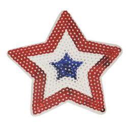 Patch Ecusson Thermocollant Etoile fashion USA 7,50 x 7, 50 cm
