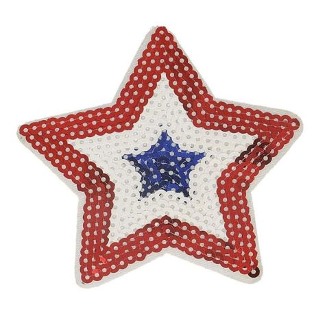 Patch Ecusson Thermocollant Etoile fashion USA 7,50 x 7, 50 cm