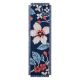 Kit Marque-pages à broder au point de croix compté Fleurs toile bleue 6 x 20 cm