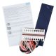 Kit Marque-pages à broder au point de croix compté Fleurs toile bleue 6 x 20 cm