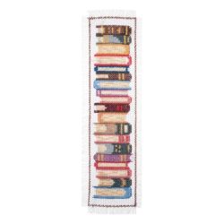 Kit Marque-pages à broder au point de croix compté Livres 6 x 20 cm