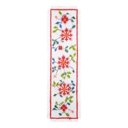 Kit Marque-pages à broder au point de croix compté Floral 6 x 20 cm